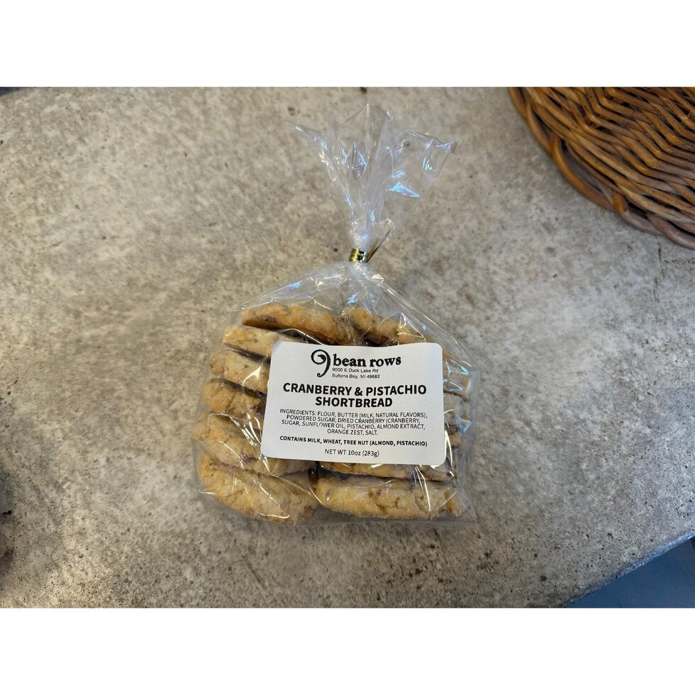 Cranberry & Pistachio Shortbread Cookies