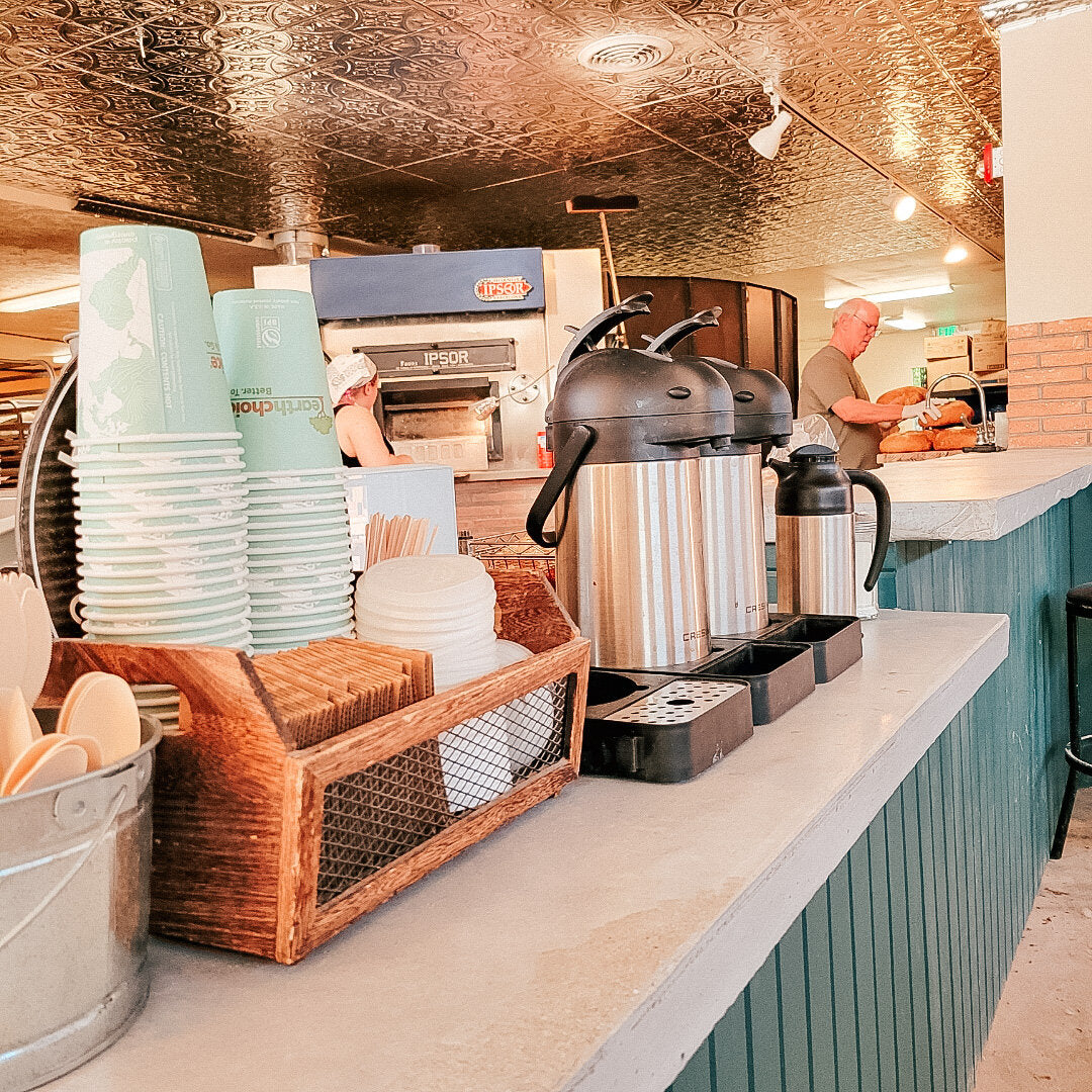 Coffee Airpot (2 Liter) Includes Airpot and Creamer Pitcher Deposit. Deposit Refunded Upon Return.