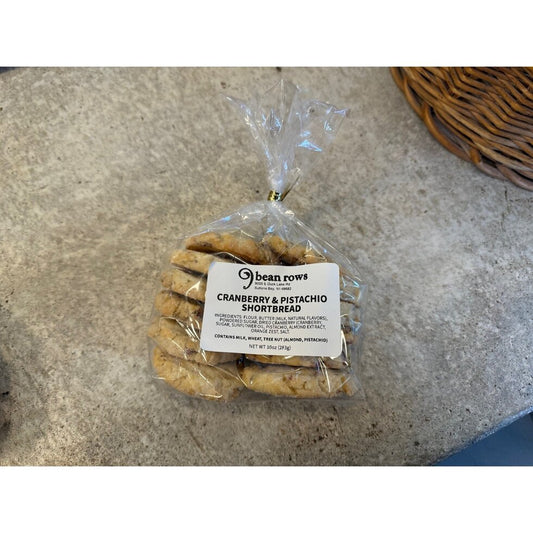 Cranberry & Pistachio Shortbread Cookies